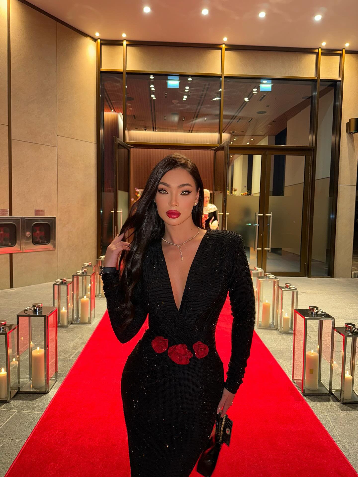 Black Dress With Roses Black Dress With Roses