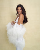 White Silk Dress & Cape