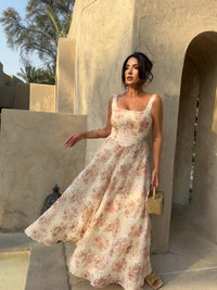 Linen corset dress.