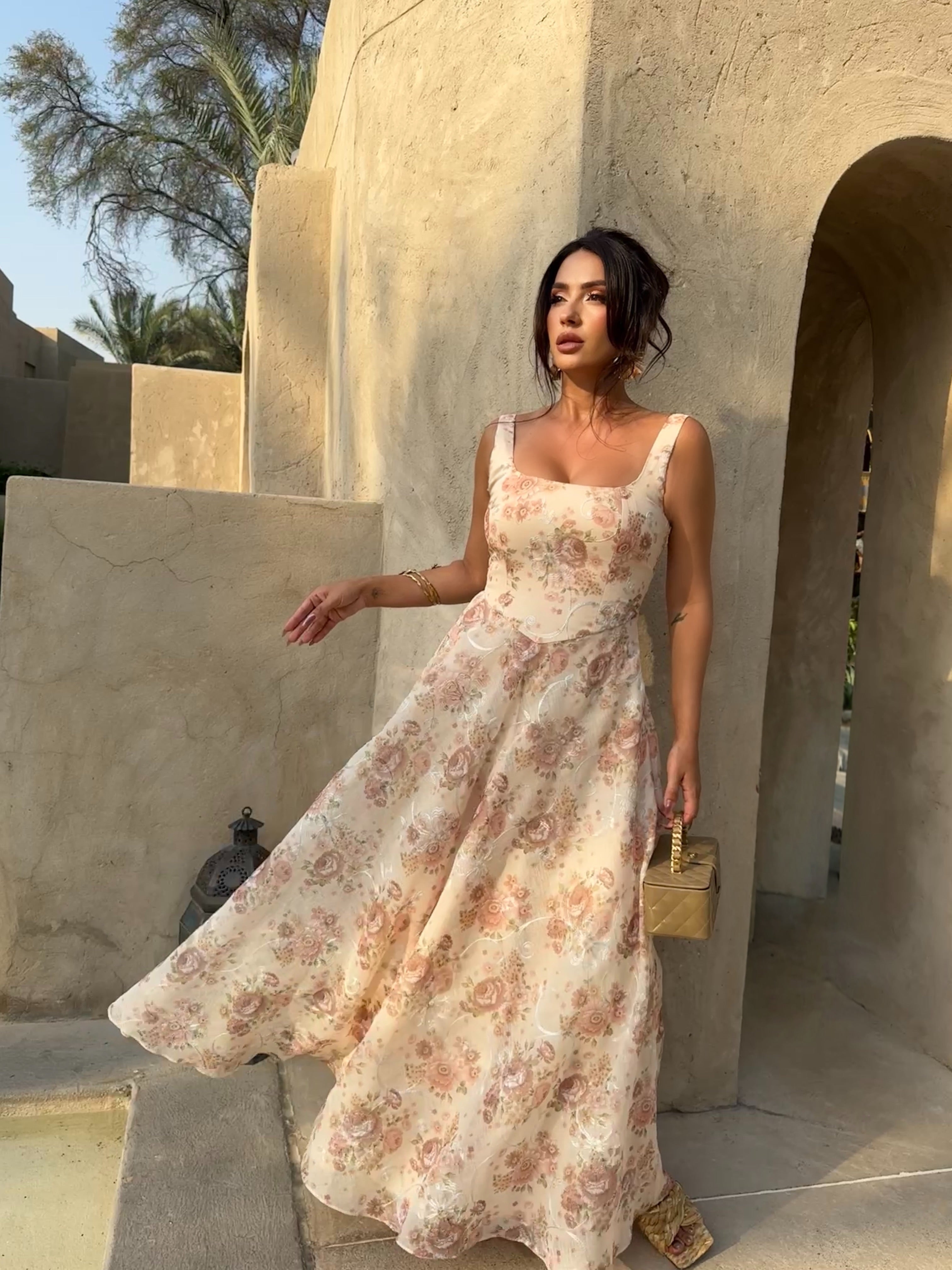 Linen corset dress.