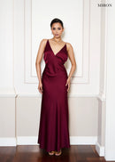 Burgundy Satin Dress.