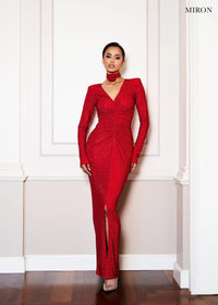 Red Dress With Choker.