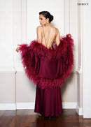 Burgundy Satin Dress.