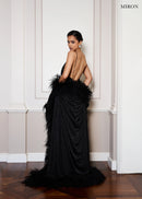 Black Silk Dress With Cape.