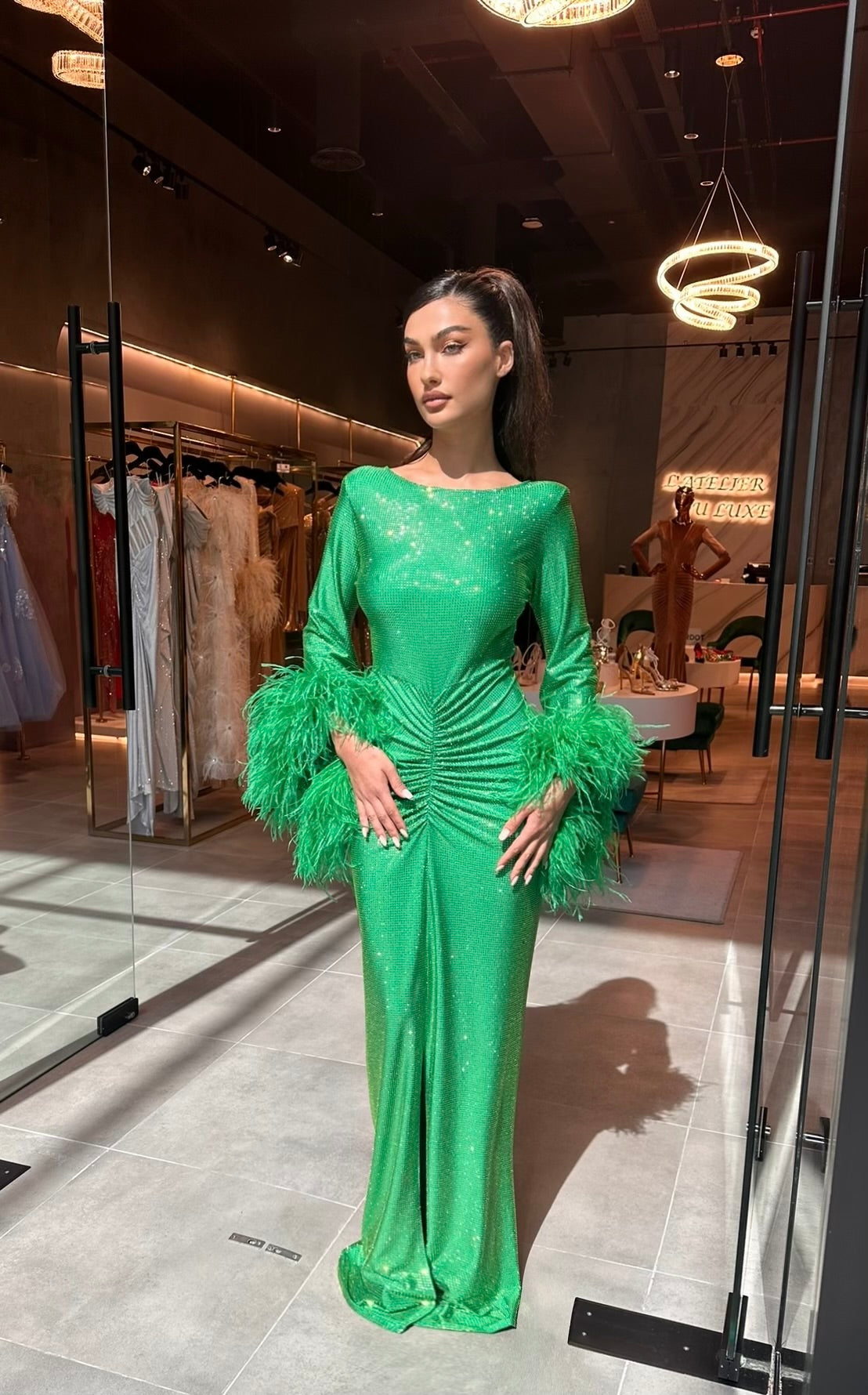 Emerald Green Long Dress