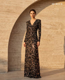 Multicolor Black & Gold & Silver Crystal Embellished Dress - MIRON