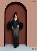 Miron Black Ombre Crystalized Dress ED-BLE-043 – original photo