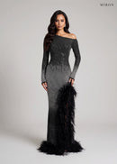 Miron Black Ombre Dress ED-BLK-067 – studio front view