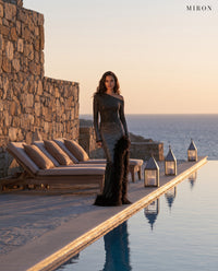 Miron Black Ombre Dress ED-BLK-067 – Mykonos stone terrace