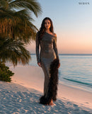 Miron Black Ombre Dress ED-BLK-067 – Maldives beach