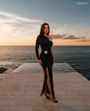 Miron Black Crystalized Dress ED-BLK-100 – sea pool terrace