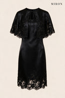 Black Lace Cape Dress – front view