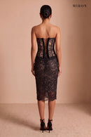 Black Lace Corset Top – studio, back
