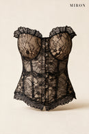 Black Lace Corset Top – front view