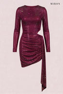 Burgundy Rainbow Crystal Drape Mini – ghost, front