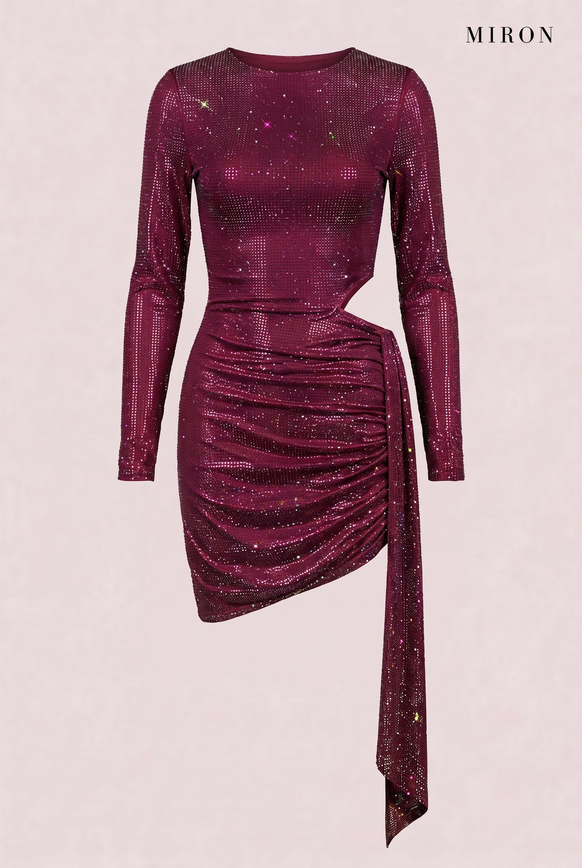 Burgundy Rainbow Crystal Drape Mini – ghost, front