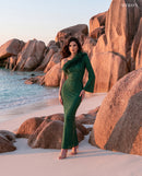 Miron Green One Shoulder Dress ED-GRN-103 – Seychelles beach