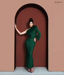 Miron Green One Shoulder Dress ED-GRN-103 – original photo