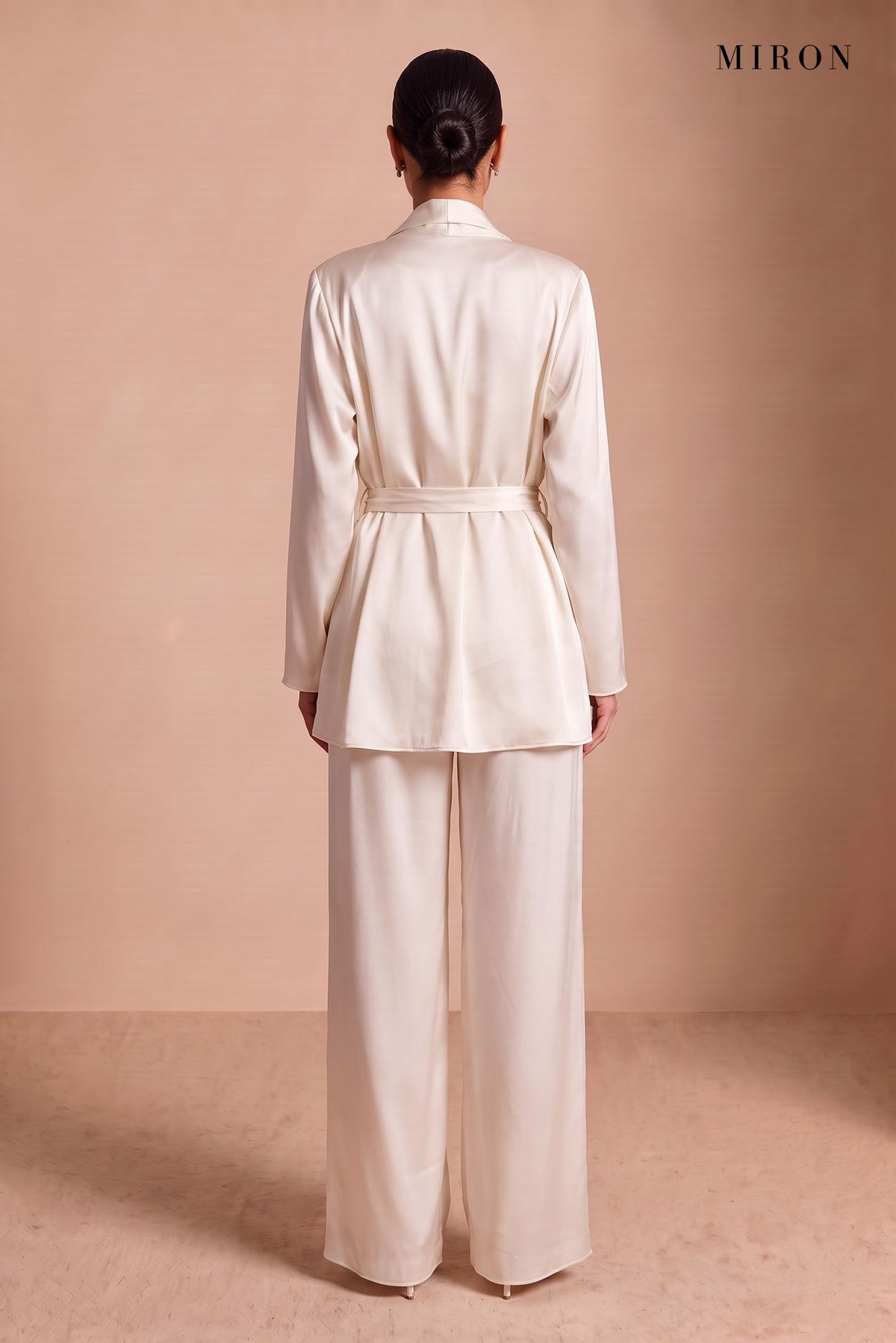 Ivory Satin 3-Piece Set – studio, back