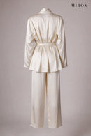 Ivory Satin 3-Piece Set – back view