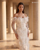 Sleeved Feather Gown - MIRON