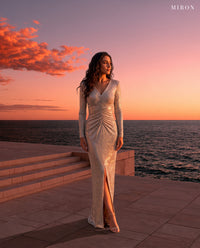 Gold Dress With Rainbow Crystals - MIRON
