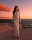 Gold Dress With Rainbow Crystals - MIRON