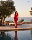 Miron Red Dress With Choker ED-RED-005 – Ibiza pool terrace