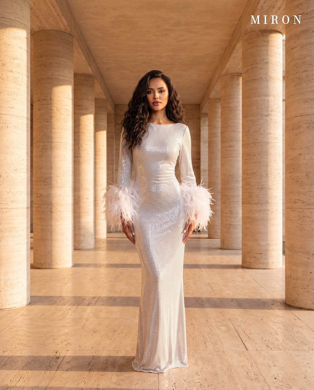 White-Rainbow Long Dress.
