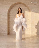 White Silk Dress & Cape - MIRON