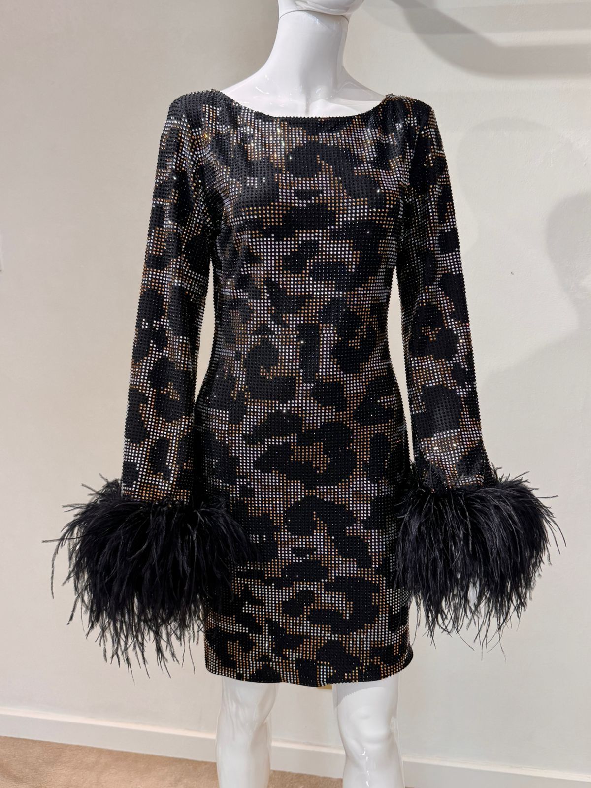 Tiger print short dress.