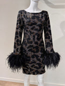 Tiger print short dress.