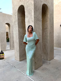 Square Neck Dress.
