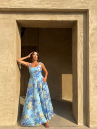 Linen corset dress.