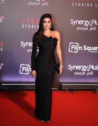 Black Dress With Flowers.