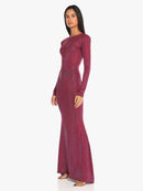 Fuchsia Crystal Embellished Dress